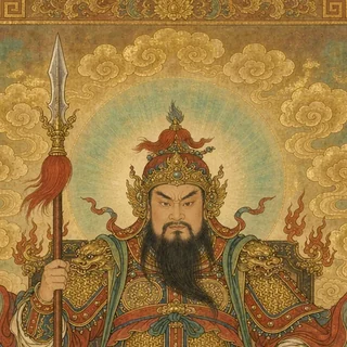 车公灵签神像