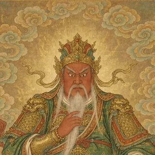 关帝灵签神像