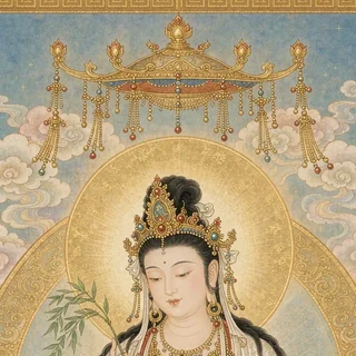 观音灵签神像