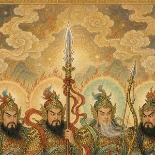 四圣真君灵签神像