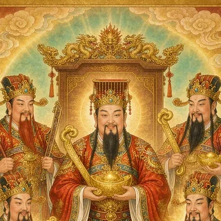 五路财神灵签神像