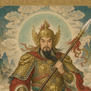 武穆岳圣灵签神像