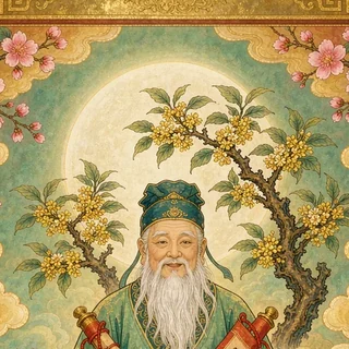 月下老人灵签神像