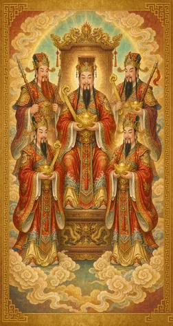 五路财神像