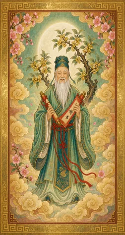 月下老人像